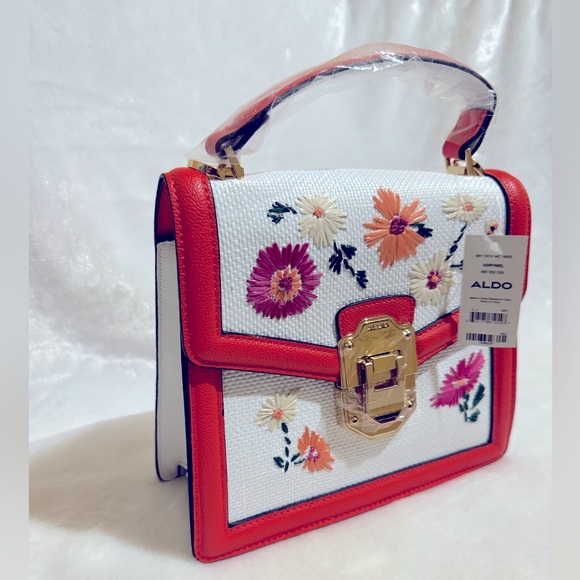 ALDO Adryniel Woven Floral Top Handle Bag - Picture 5 of 8